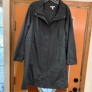 Eileen Fisher Gray cotton/nylon full zip jacket size 1X